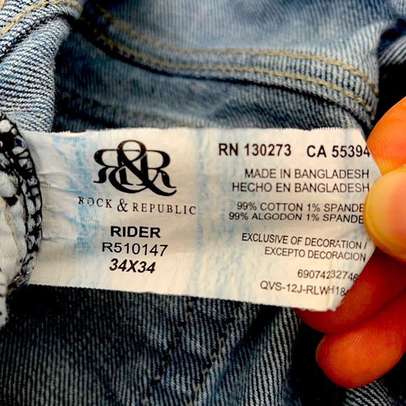 Authentic Rock & Republic, size 34x29 - Picture 4 of 8